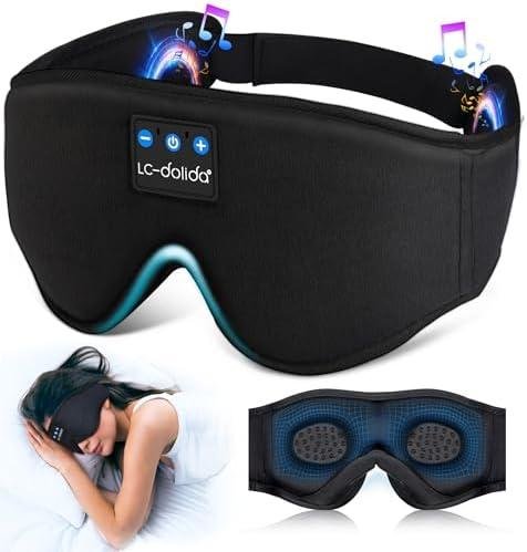 Ultimate Sleep Solution: LC-dolida Sleep Headphones & 3D Sleep Mask with Bluetooth